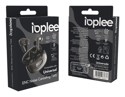 IOPLEE IOPTWSENC4MICK headphones/headset True Wireless Stereo (TWS) In-ear Calls/Music Bluetooth Black – image 6