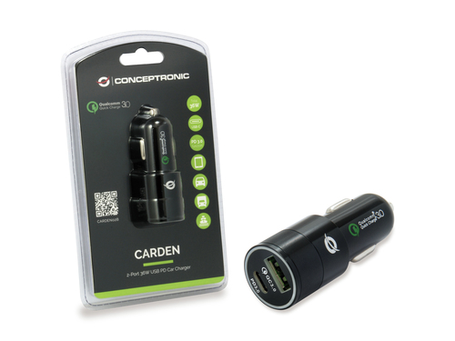 Conceptronic CARDEN02B mobile device charger Universal Black Cigar lighter Fast charging Auto – image 6