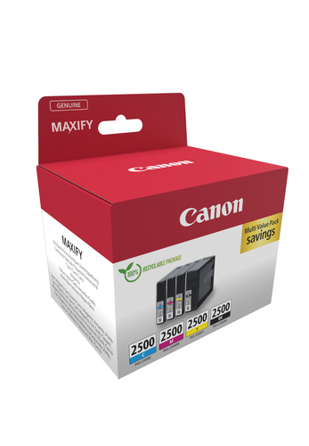 Canon Pgi-2500 Inkjet Cartridge Multi Value Pack Cmyk 9290B006 - image 2