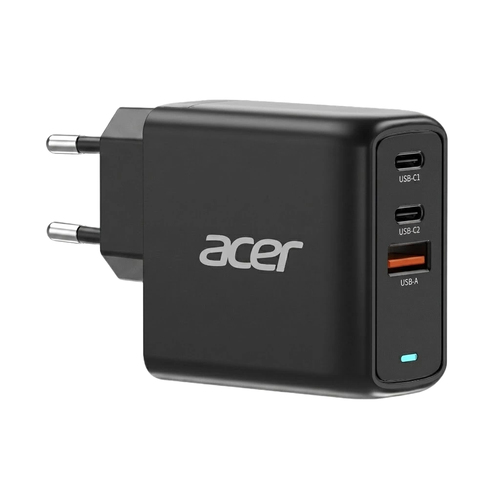 Acer 67W PD Charger, USB Port: 2C+1A, EU Plug, 100W USB-C Cable Oplader Zwart