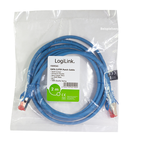 Logilink Patchkabel CAT6 S/FTP AWG27 PIMF 3,00m blauw, afbeelding 5