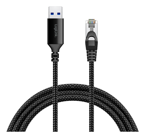 Logilink USB 3.0 Ethernet-Kabel, A/M > RJ45/M, 1Gbit/s, 15m, afbeelding 2