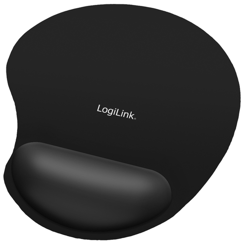 muispad LogiLink met Gel-Polssteun Silicon zwart