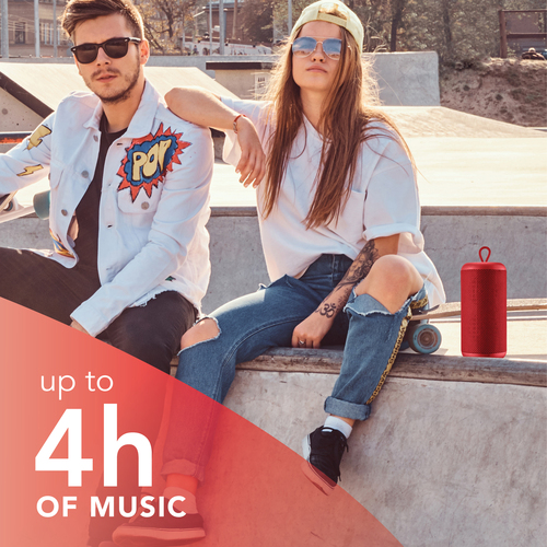 Music Sound BLUETOOTH SPEAKER MS VERTICAL RED – image 4
