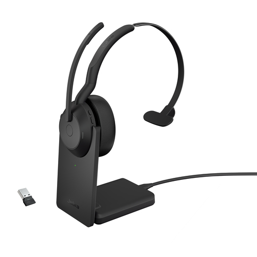 Jabra Evolve2 55 Link 380 USB-A UC Mono Headset and Stand - image 1