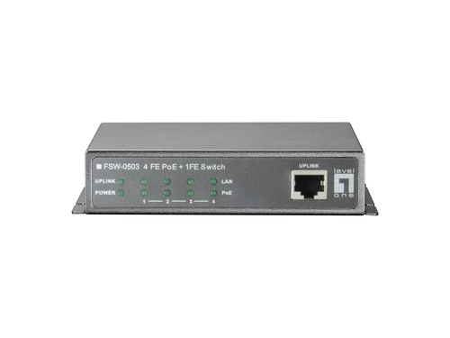 LevelOne 5-Port Fast Ethernet PoE Switch, 802.3af PoE, 4 PoE Outputs – image 3