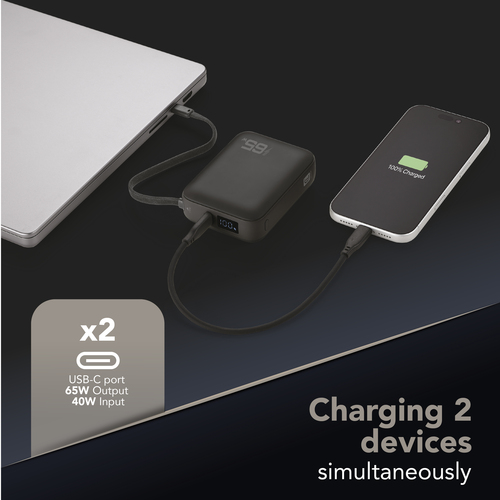 Cellularline POCKET POWER BANK 20000 mAh 65W USB-C PORT BLACK – image 3