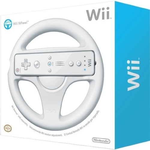 Nintendo AC-WIIWH Gaming Controller White Steering wheel Digital Wii