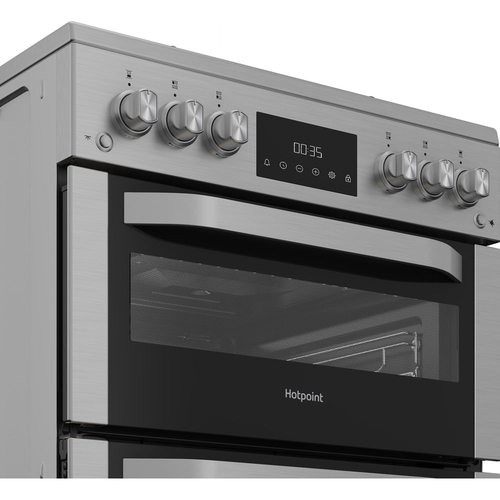 Hotpoint HDG6GDCX 60cm wide Double Oven Gas Cooker - Stainless Steel - image 6