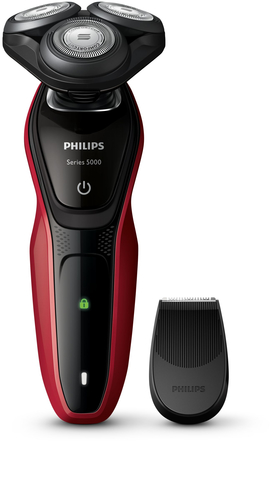Philips SHAVER Series 5000 S5008/04 men's shaver Rotation shaver Trimmer Black, Red