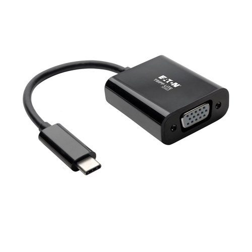 U444-06N-VB-AM Adaptador Tripp Lite USB-C a VGA con Modo Alterno DP 12 Color Negro U444-06N-VB-AM