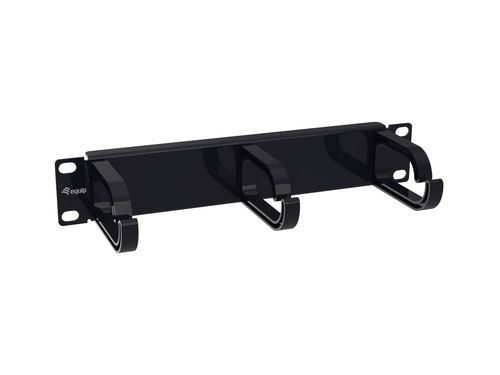 Equip Kabelgoot 10" 1HE 3x Plastikringe zwart