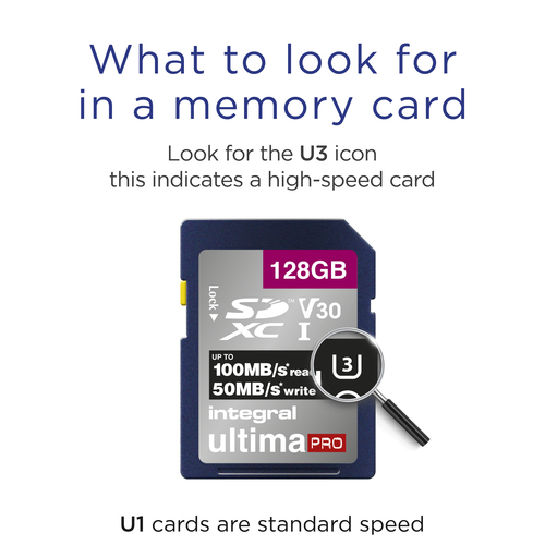 Integral 128GB SDXC UHS-1 U3 CL10 V30 UP TO 100MBS READ 50MBS WRITE – image 3