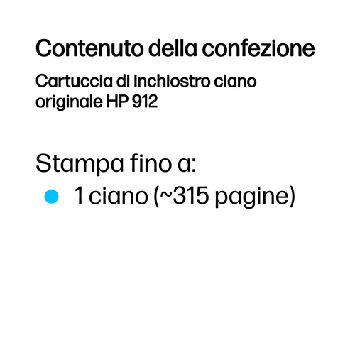 HP 912 – Cartuccia ciano originale
