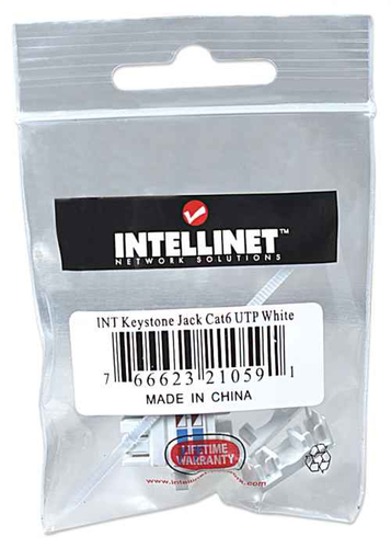 Intellinet JACK RJ45 CAT6 KEYSTONE DE IMPACTO BLANCO imagen 2