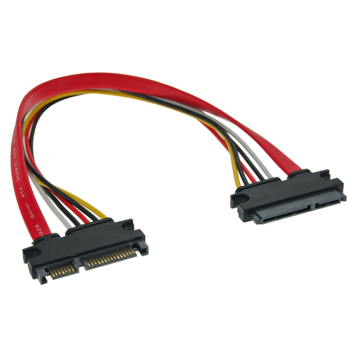 Product image: InLine SATA Data + Power Cable SATA 6Gb/s male / female 0.30m