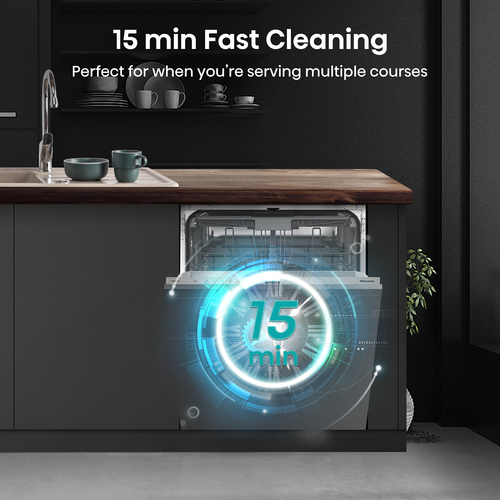 Hisense HV643D90UK Full-size Fully Integrated Dishwasher, White - image 4