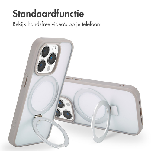 Accezz Ring Stand Backcover met MagSafe iPhone 14 Pro - Grey, afbeelding 3