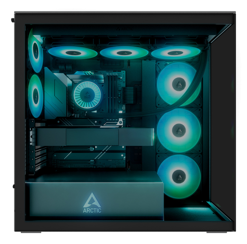 Arctic Xtender Black - Gehuse - Miditower - Schwarz – Foto 8 von 11