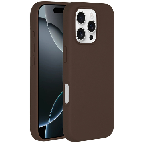 Accezz Liquid Silicone Backcover met MagSafe iPhone 16 Pro Max Telefoonhoesje Bruin