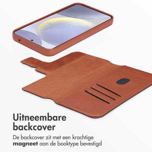 Accezz Leather Bookcase 2-in-1 met MagSafe Samsung Galaxy S24 Plus - Sienna Brown, afbeelding 6