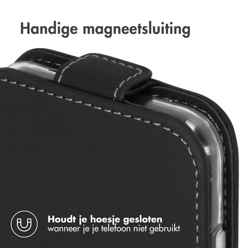 Accezz Flipcase voor Apple iPhone SE (2022 / 2020) / 8 / 7 Telefoonhoesje Zwart, afbeelding 2