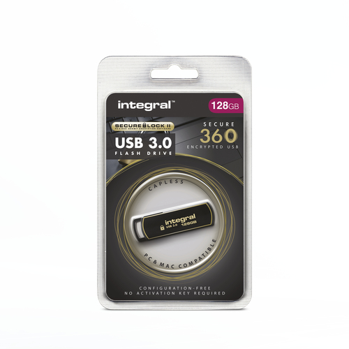 Integral 128GB USB3.0 DRIVE SECURE360 BLACK SECURELOCK2 AES 256BIT SOFTWARE ENCRYPTION – image 7
