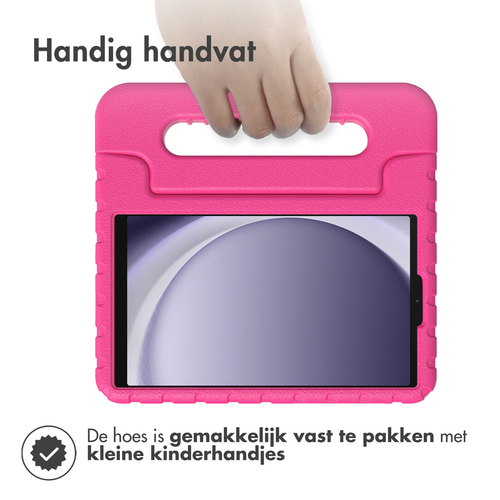 Accezz Kidsproof Backcover met handvat Samsung Galaxy Tab A9 Tablethoesje Roze, afbeelding 6