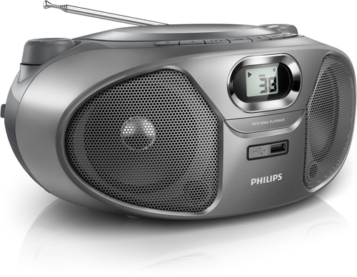 Philips AZ385A/12 CD player Grey, Silver