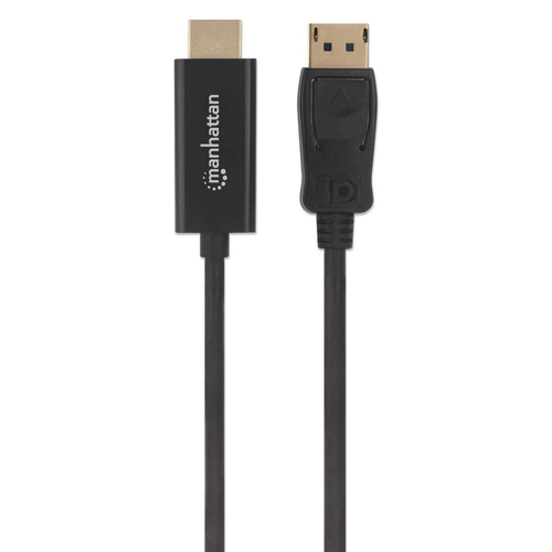 Manhattan Cable DisplayPort 1.1 a HDMI, 1080p@60 Hz, 1 m, macho a macho, DP con pestaña de bloqueo, negro, no bidireccional, garantía 3 años imagen 4