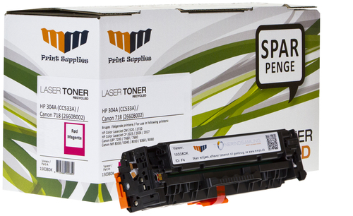 MM Magenta Laser Toner - HP CC533A / Canon 718M (2660B002) - For HP Color LaserJet / Canon LBP & MF