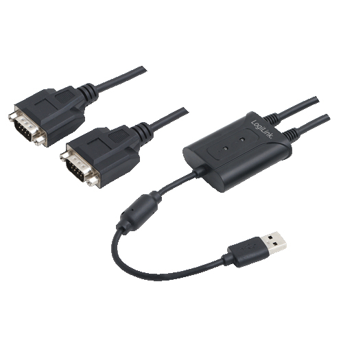 Product image: LogiLink AU0031 serial cable Black USB Type-A DB-9