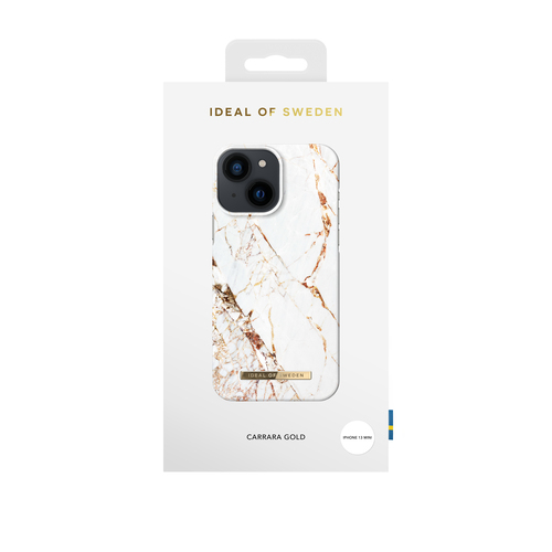 iDeal of Sweden Printed Case iPhone 13 Mini Carrara Gold