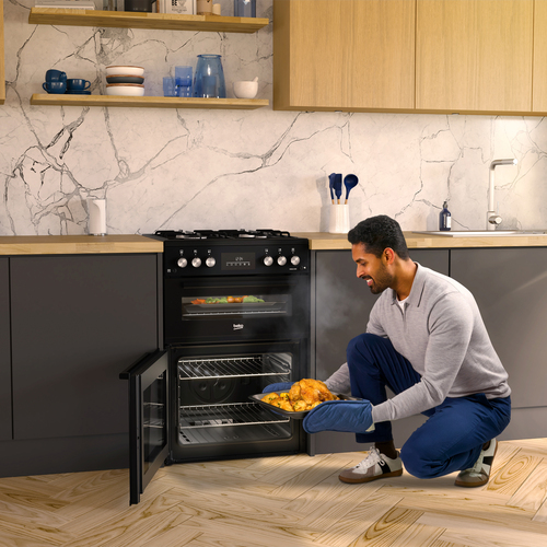 Beko FDG6231CK 60cm wide Double Oven Gas Cooker - Black - A Rated, Black - image 7