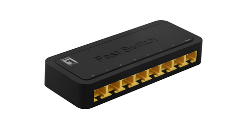 LevelOne FEU-0812 сетевой коммутатор Неуправляемый Fast Ethernet (10/100) Черный