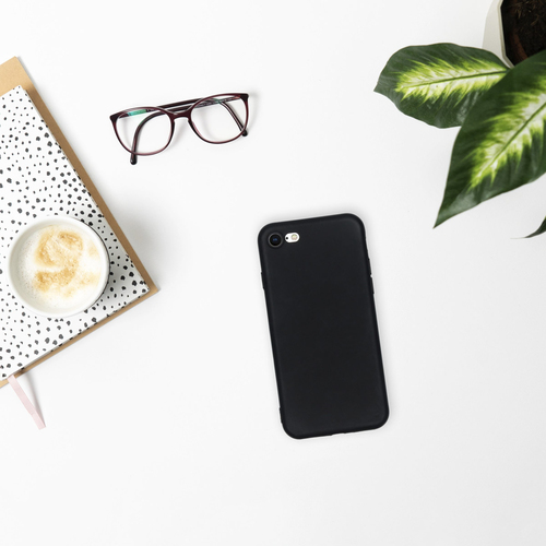 Accezz Color Case voor Apple iPhone SE (2022 / 2020) / 8 / 7 Telefoonhoesje Zwart, afbeelding 5
