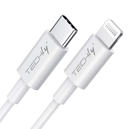 Techly Charging and Synchronization Cable USB-C to Lightning 1 m White