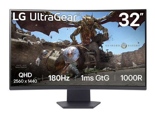 LG UltraGear 32GS60QC-B.Aekq 31.5" Qhd 180Hz Curved Gaming Monitor - 1ms Response Time, Amd Freesync - image 1