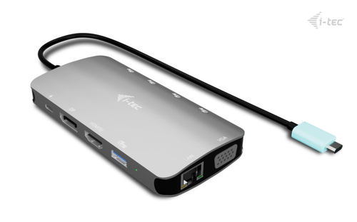 I-tec USB-C Metal Nano 3x Display (DP, HDMI and VGA) Docking Station + Power Delivery 100 W, afbeelding 2