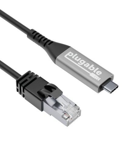 PLUGABLE USB-C GIGABIT ETHERNET CABLE, 2M (6FT)