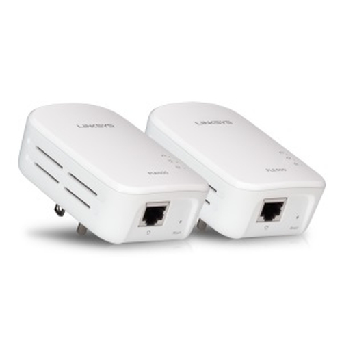 Linksys PLEK500 PowerLine network adapter 500 Mbit/s Ethernet LAN White 2 pc(s)