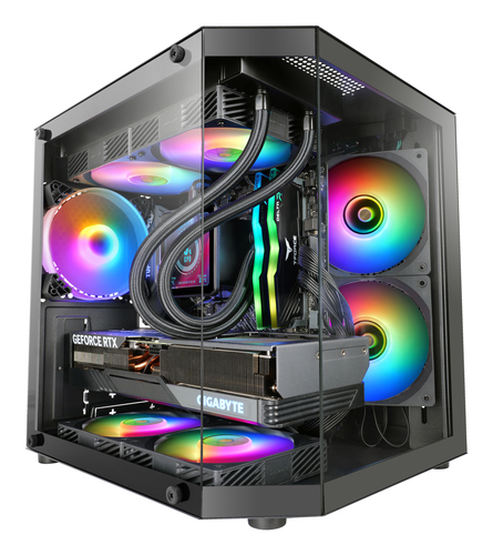 Mars Gaming MC-3TLITE Mini Tower Zwart