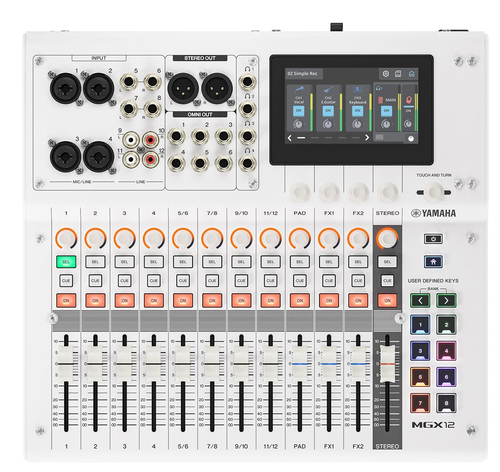 Yamaha MGX16V 22 kanaals digitaal mengpaneel met video-interface wit, afbeelding 3