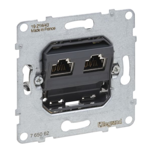 Product image: Legrand 765062 socket-outlet 2 x RJ-45 Black
