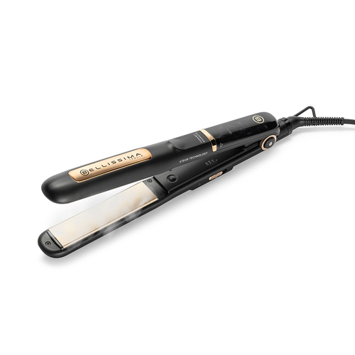 Bellissima Steam Ceramic & Keratin Утюжок для выпрямления волос Пар Черный, Золото 1,8 m