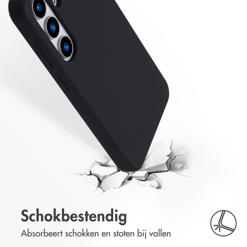 Accezz Liquid Silicone Backcover met MagSafe voor Samsung Galaxy S25 Telefoonhoesje Zwart, afbeelding 5