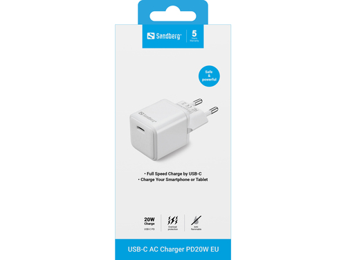 Sandberg USB-C AC Charger PD20W,, afbeelding 4
