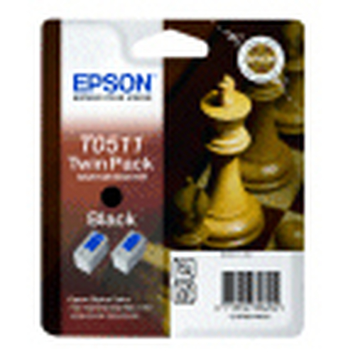 Epson T0511 Black Ink Cartridge - Twin Pack
