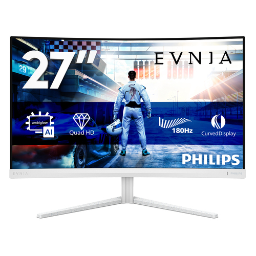 Philips Evnia 5000 27M2C5501 27 VA Qhd 180Hz 1ms White Curved Gaming Monitor - image 1