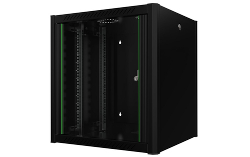 Lanview RWP12U56BL rack cabinet 12U Wall mounted rack Black
